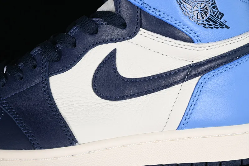 All categories Air Jordan Jordan series basketball shoes Air Jordan 1 High LW version Air Jordan 1 AJ1 Joe 1 Obsidian North Carolina Blue Black Blue Toe 555088-140